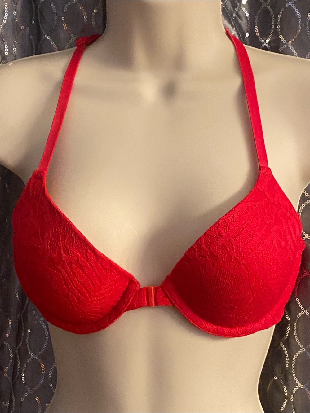 Victoria's Secret Red Lace racerback bra
